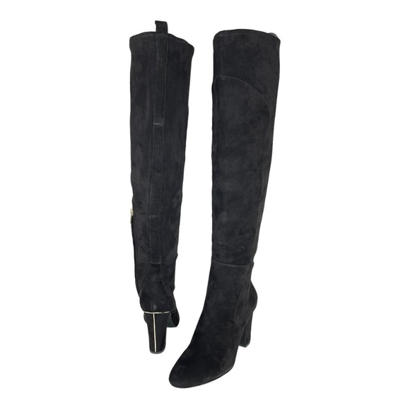 DKNY Sloane Black Suede Leather OTK Womens Boots Size 9.5M - Picture 10 of 11